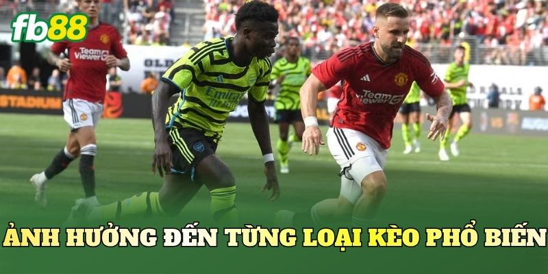 Ảnh hưởng đến từng loại kèo phổ biến