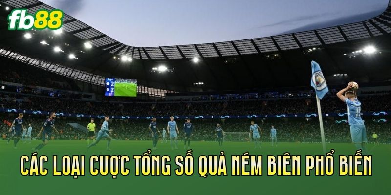 Các loại cược tổng số quả ném biên phổ biến