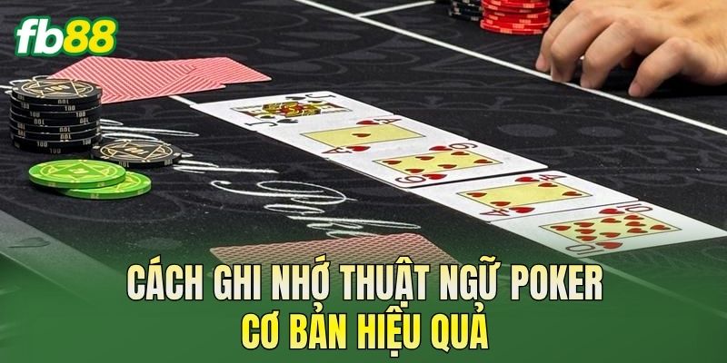 Thuật Ngữ Poker Cơ Bản Người Mới Cần Biết 3 Cách ghi nhớ thuật ngữ poker cơ bản hiệu quả